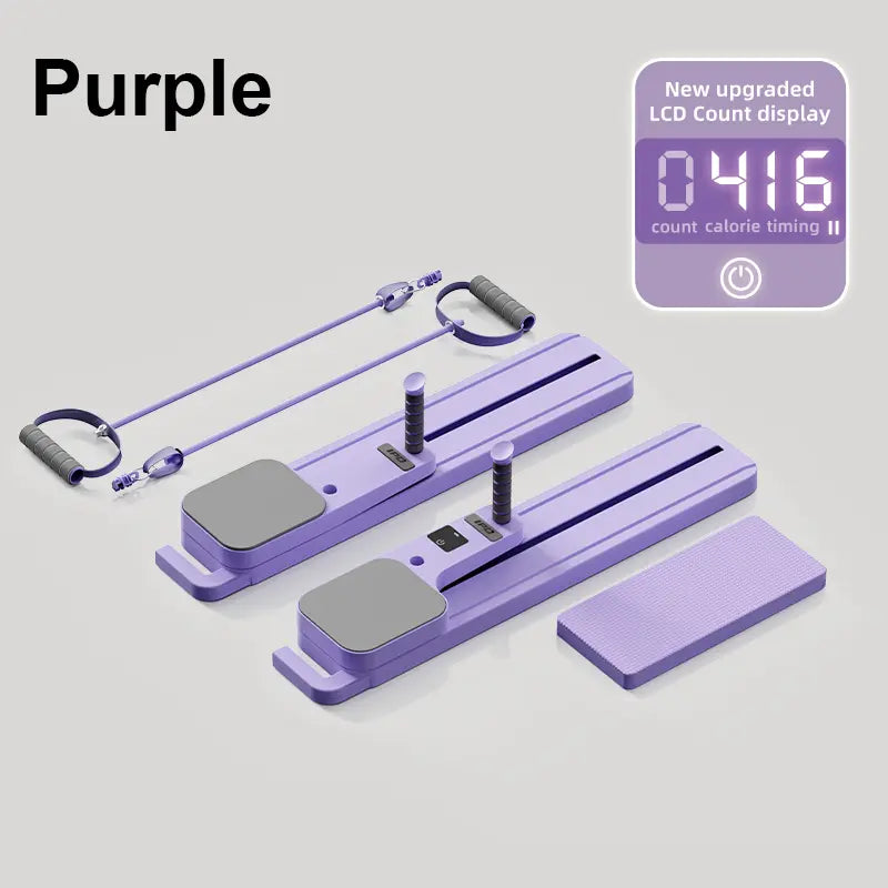 IPO 6-In-1 Multi-Functional Adjustable Exercise Board for Home Fitness,Split AB Slide Roller Board,Home Pilates Reformer with Knee Mat for Home Gym, Abdominal Crunch Machine