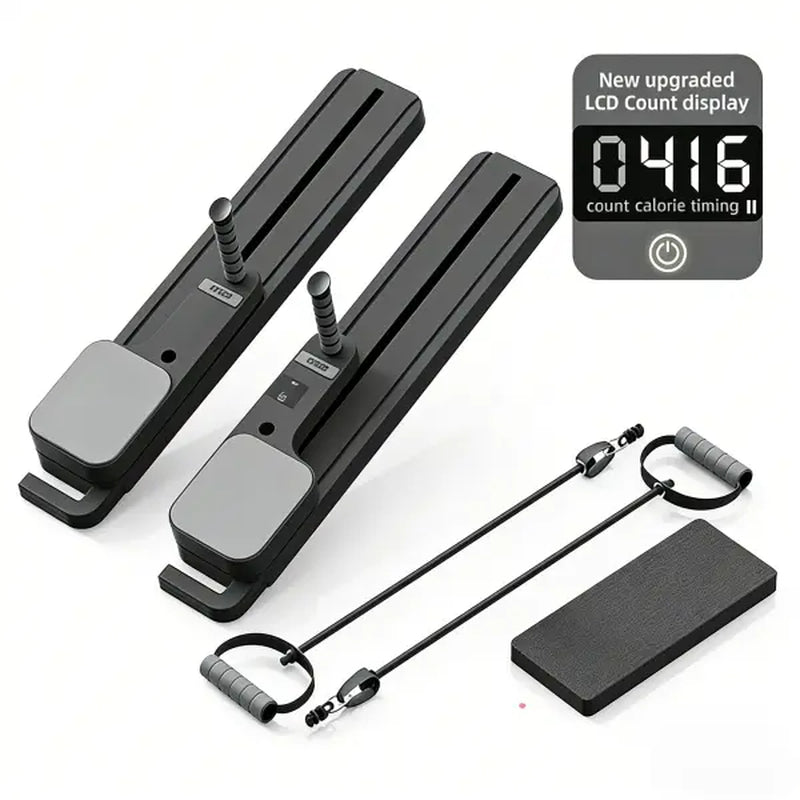 IPO 6-In-1 Multi-Functional Adjustable Exercise Board for Home Fitness,Split AB Slide Roller Board,Home Pilates Reformer with Knee Mat for Home Gym, Abdominal Crunch Machine