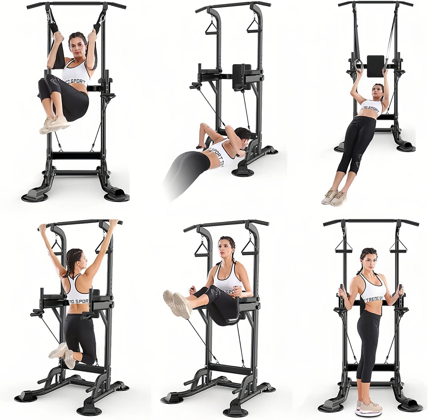 Power Tower, Pull up Bar Dip Station/Stand for Home Gym Strength Training Workout Equipment Multifunctional Fitness Workout Station,Summervibes
