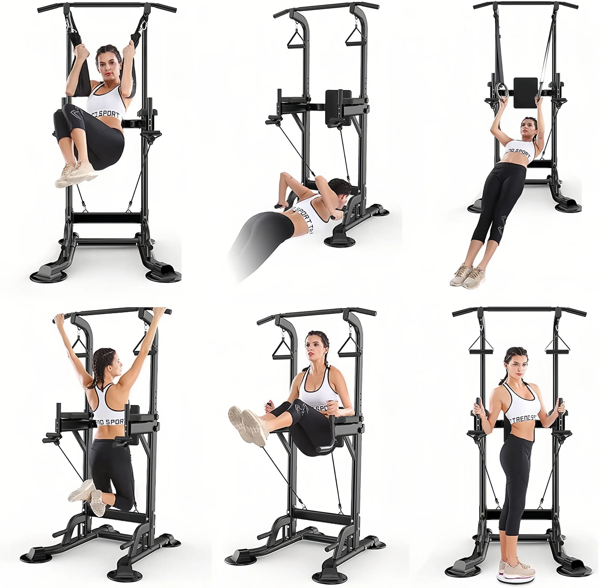 Power Tower, Pull up Bar Dip Station/Stand for Home Gym Strength Training Workout Equipment Multifunctional Fitness Workout Station,Summervibes
