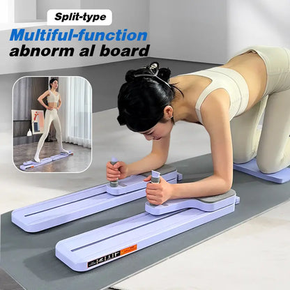 IPO 6-In-1 Multi-Functional Adjustable Exercise Board for Home Fitness,Split AB Slide Roller Board,Home Pilates Reformer with Knee Mat for Home Gym, Abdominal Crunch Machine