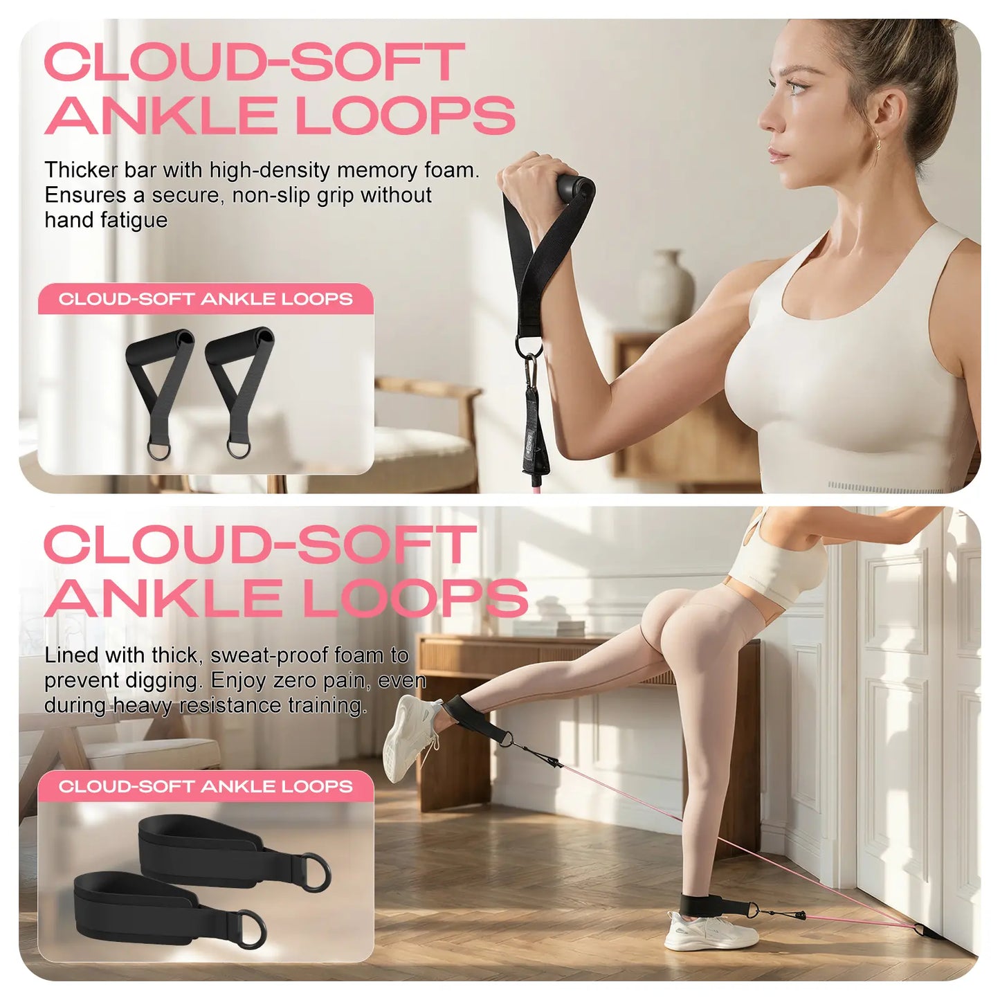 [DAWN SWAN] Pilates Bar Kit with Resistance Bands – Adjustable Home Gym Workout Equipment for Women & Men – Portable Pilates Equipment for Squats, Yoga & Full Body Toning,Summervibes