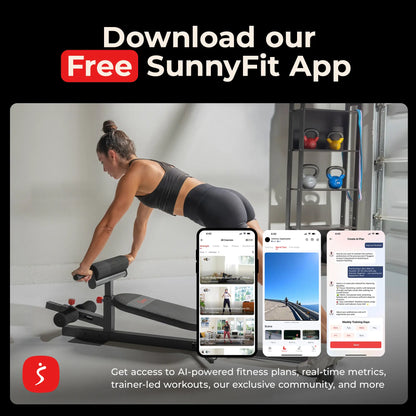 SUNNY Hip Thrust & Glute Bridge Machine Comes with 20 40 60 Lbs Resistance Bands 825 LB Capacity Adjustable Home Gym Fitness Workout Equipment Multi Function Sit up Push up Assisted Squat Exercise Machine Lower Body Core Leg Strength Trainer for Women Men