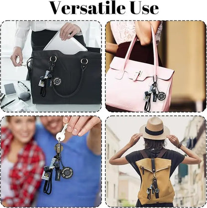 Dumbbell & Weights Keychain, Bag Purse Charms Gift for Fitness Women and Men, Cute Mini Car Key Chains for Gym