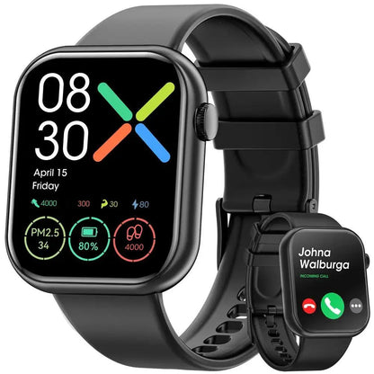 Smart Watch for Women Man (Answer/Make Call), 1.85 Inch Fitness Tracker with Pedometer & Multiple Sports Modes, Fitness Watch for Android Iphone, Back to School Gifts, Health Smart Watch, Sports Tracking Smartwatch