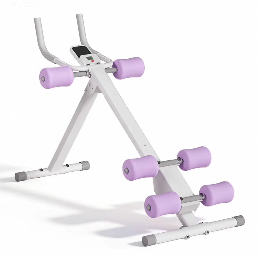 UMAY Ab Trainer, Adjustable Ab Workout Machine for Abs Workout at Home Gym, Foldable Lilac Pink Abdominal Trainer for Stomach Workout, Summervibes