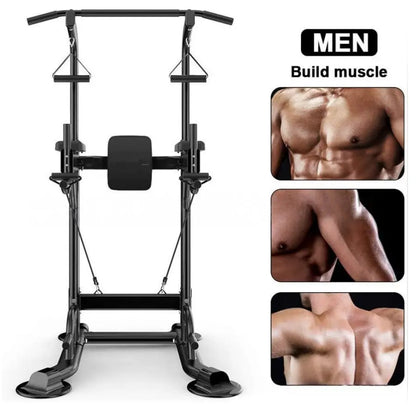 Power Tower, Pull up Bar Dip Station/Stand for Home Gym Strength Training Workout Equipment Multifunctional Fitness Workout Station,Summervibes