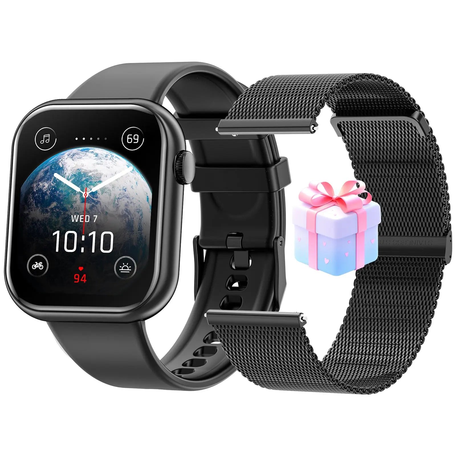 Smart Watch for Women Man (Answer/Make Call), 1.85 Inch Fitness Tracker with Pedometer & Multiple Sports Modes, Fitness Watch for Android Iphone, Back to School Gifts, Health Smart Watch, Sports Tracking Smartwatch