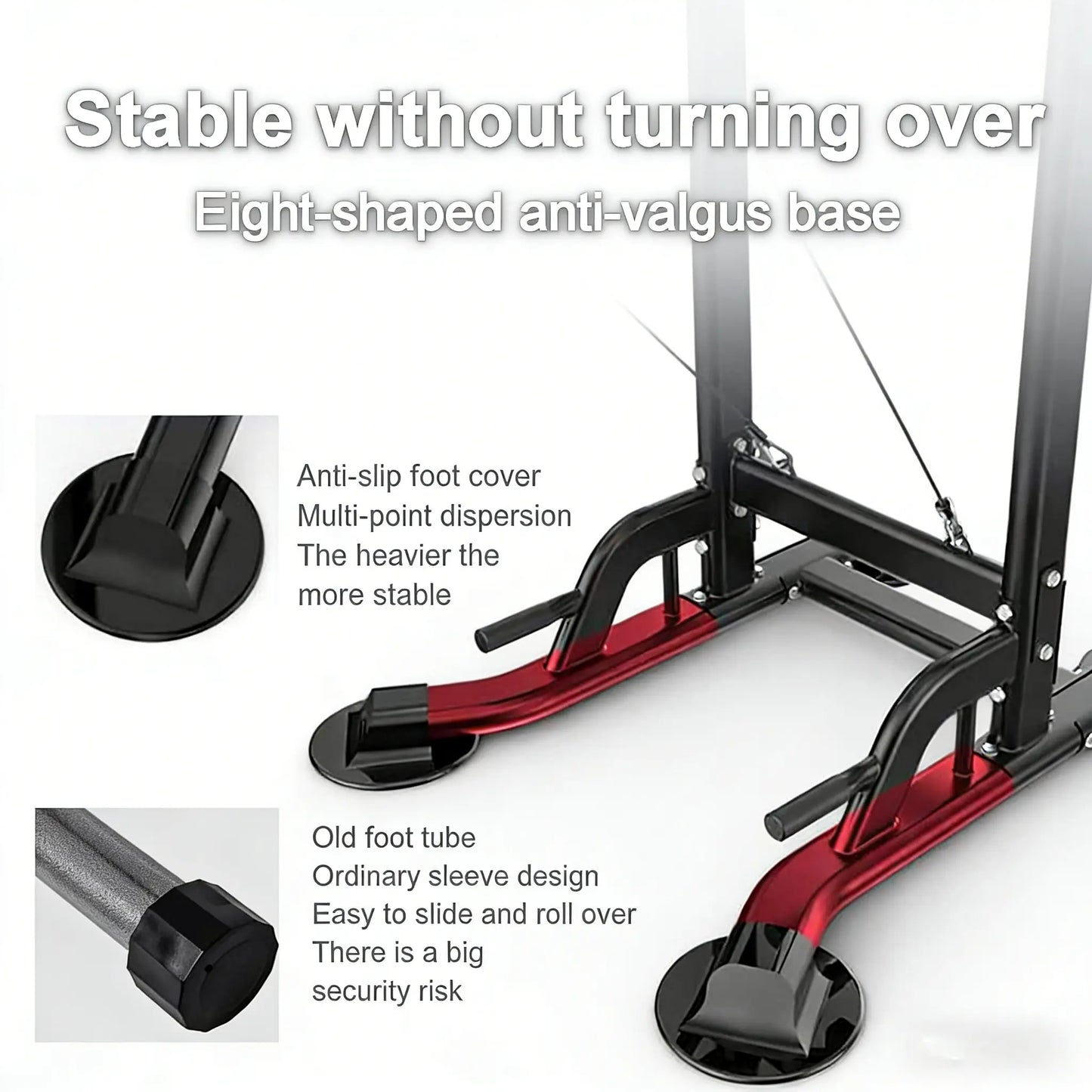 Power Tower, Pull up Bar Dip Station/Stand for Home Gym Strength Training Workout Equipment Multifunctional Fitness Workout Station,Summervibes