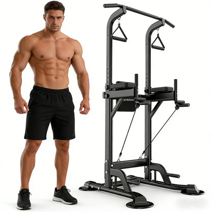 Power Tower, Pull up Bar Dip Station/Stand for Home Gym Strength Training Workout Equipment Multifunctional Fitness Workout Station,Summervibes