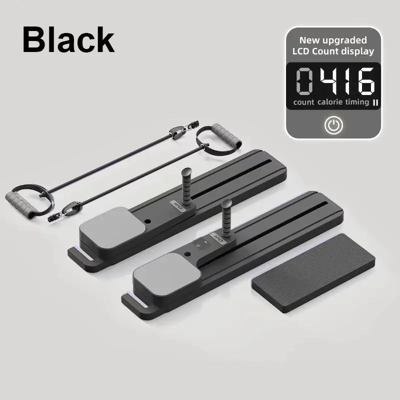 IPO 6-In-1 Multi-Functional Adjustable Exercise Board for Home Fitness,Split AB Slide Roller Board,Home Pilates Reformer with Knee Mat for Home Gym, Abdominal Crunch Machine