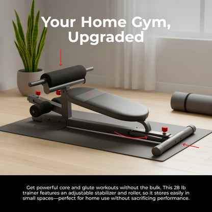 SUNNY Hip Thrust & Glute Bridge Machine Comes with 20 40 60 Lbs Resistance Bands 825 LB Capacity Adjustable Home Gym Fitness Workout Equipment Multi Function Sit up Push up Assisted Squat Exercise Machine Lower Body Core Leg Strength Trainer for Women Men